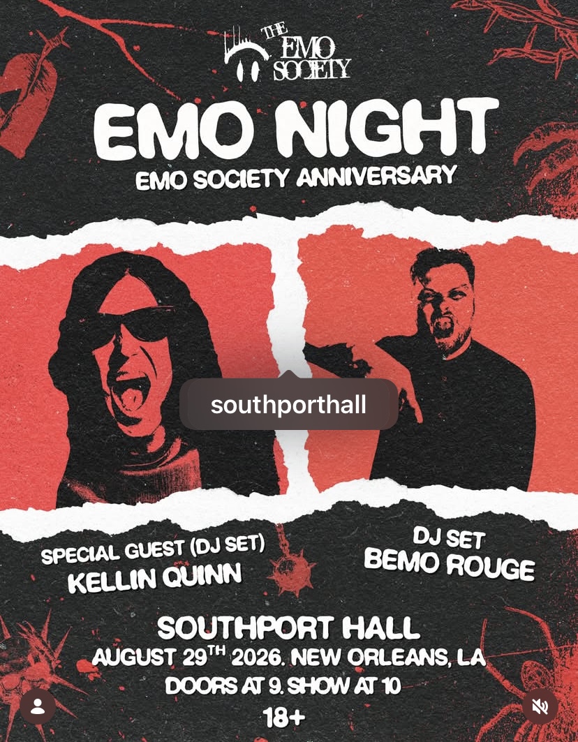 Emo Night: Emo Society Anniversary w/ Kellin Quinn | Southport Hall