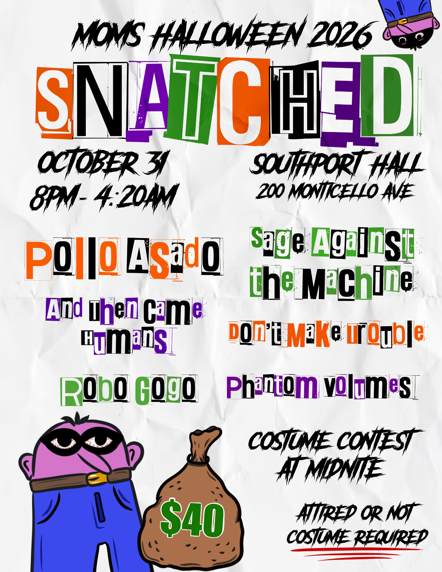 Snatcheo MOMS Halloween 2026: SNATCHED Ball | Southport Hall